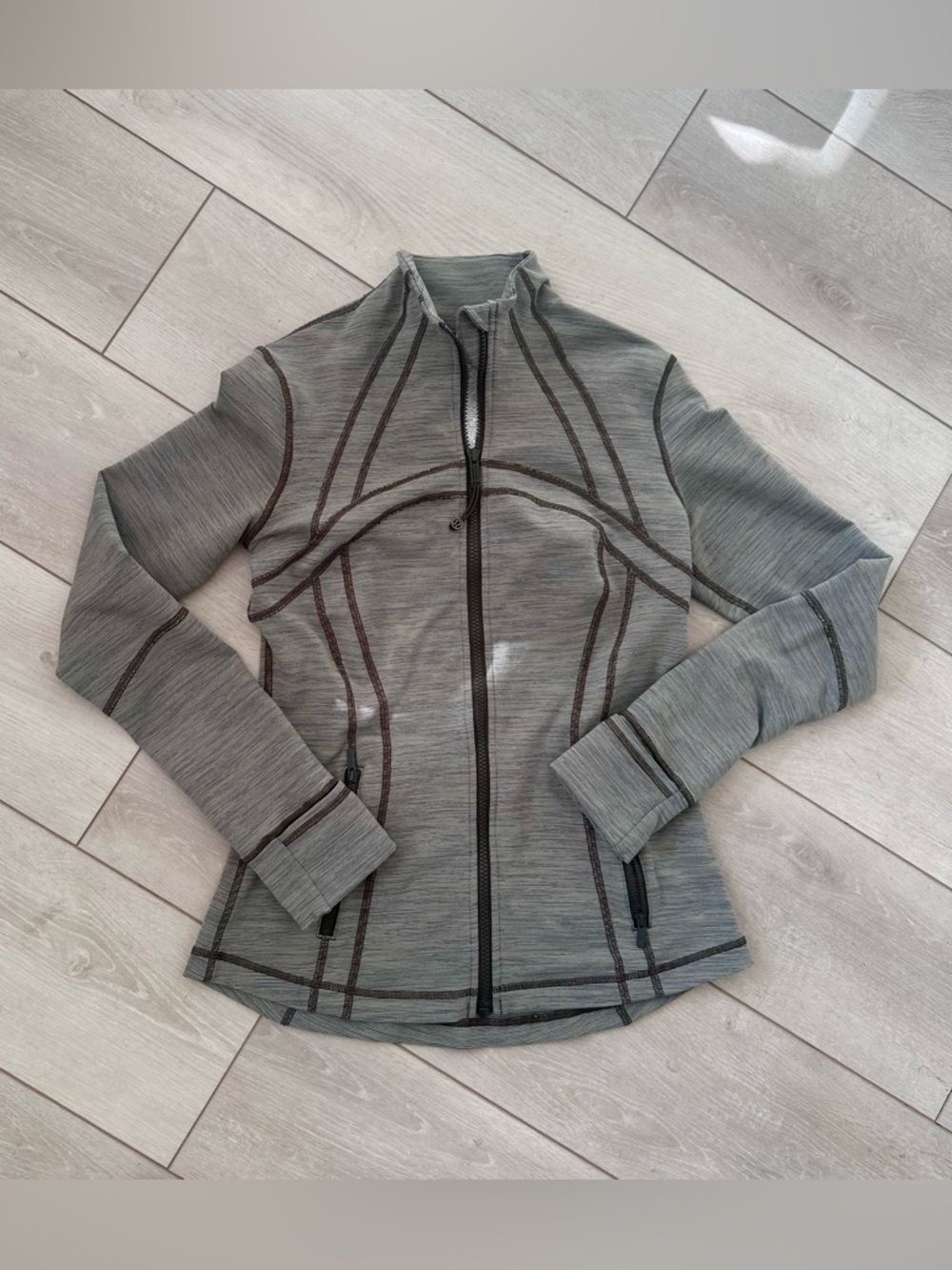 lululemon Heathered Greenish Gray Define Jacket 8